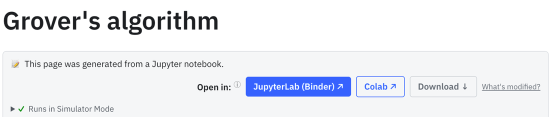 Horní část stránky tutoriálu: Otevřít v JupyterLab (Binder), Colab nebo Stáhnout.